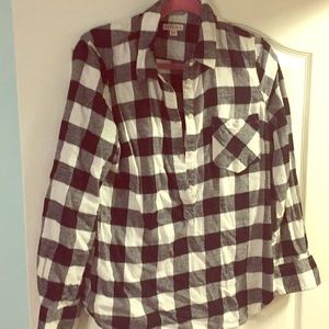 PLAID BUTTON DOWN - MERONA
